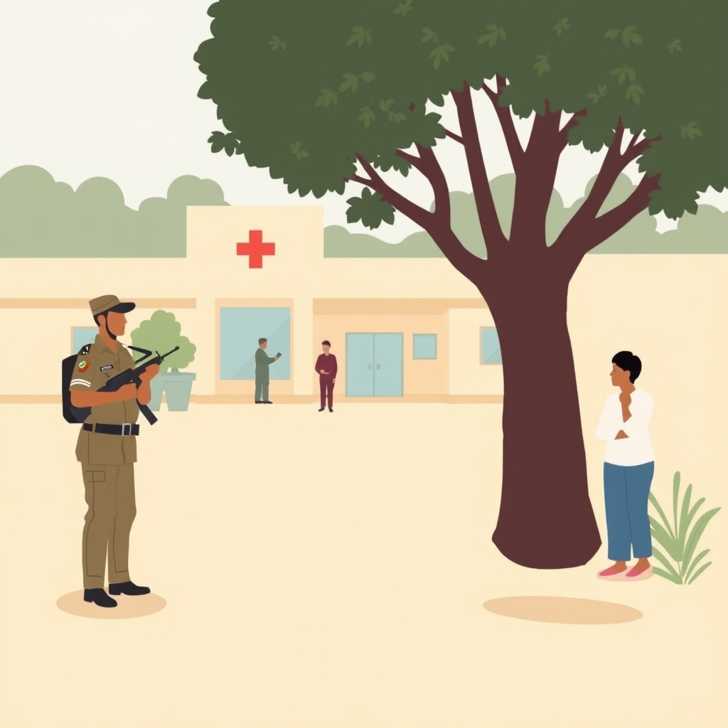 Tension at Dharmanagar District Hospital following misconduct allegations against security personnel